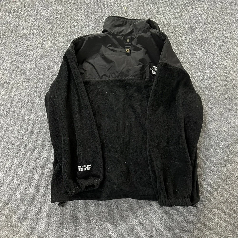 The North Face Fleece Jacket Mens Size M Black Gore-Tex Windstopper Full Zip